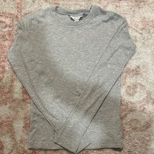 Topshop Heather Gray Crew Neck Top